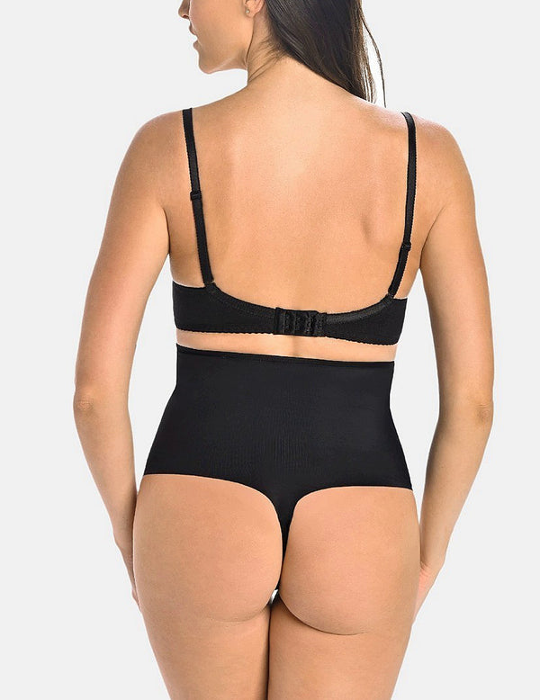 Lizzy hoge corrigerend string / 7148 zwart/ beige