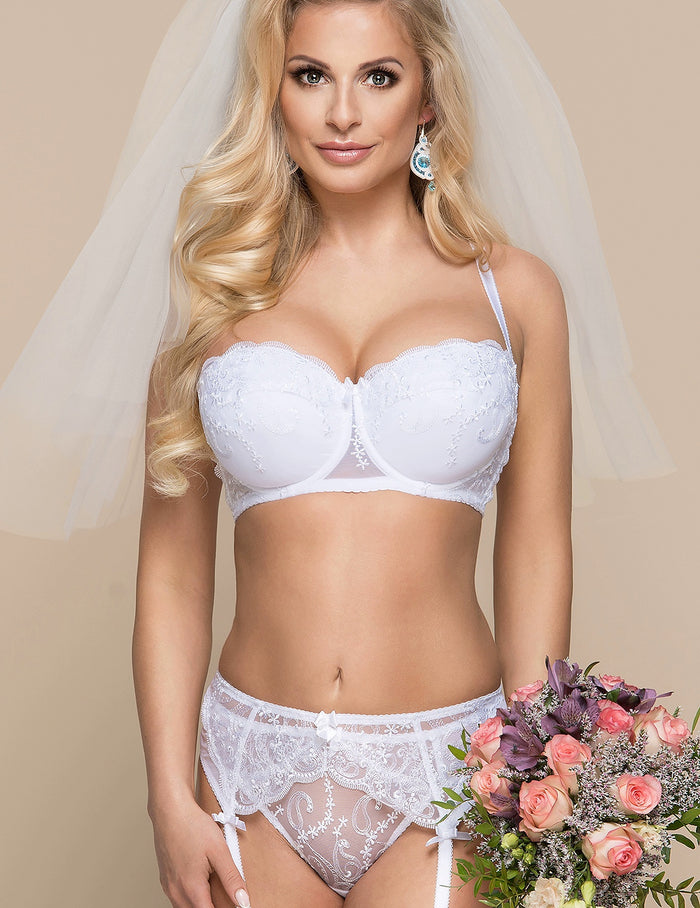 Margot strapless balconette 80B+string M / wit