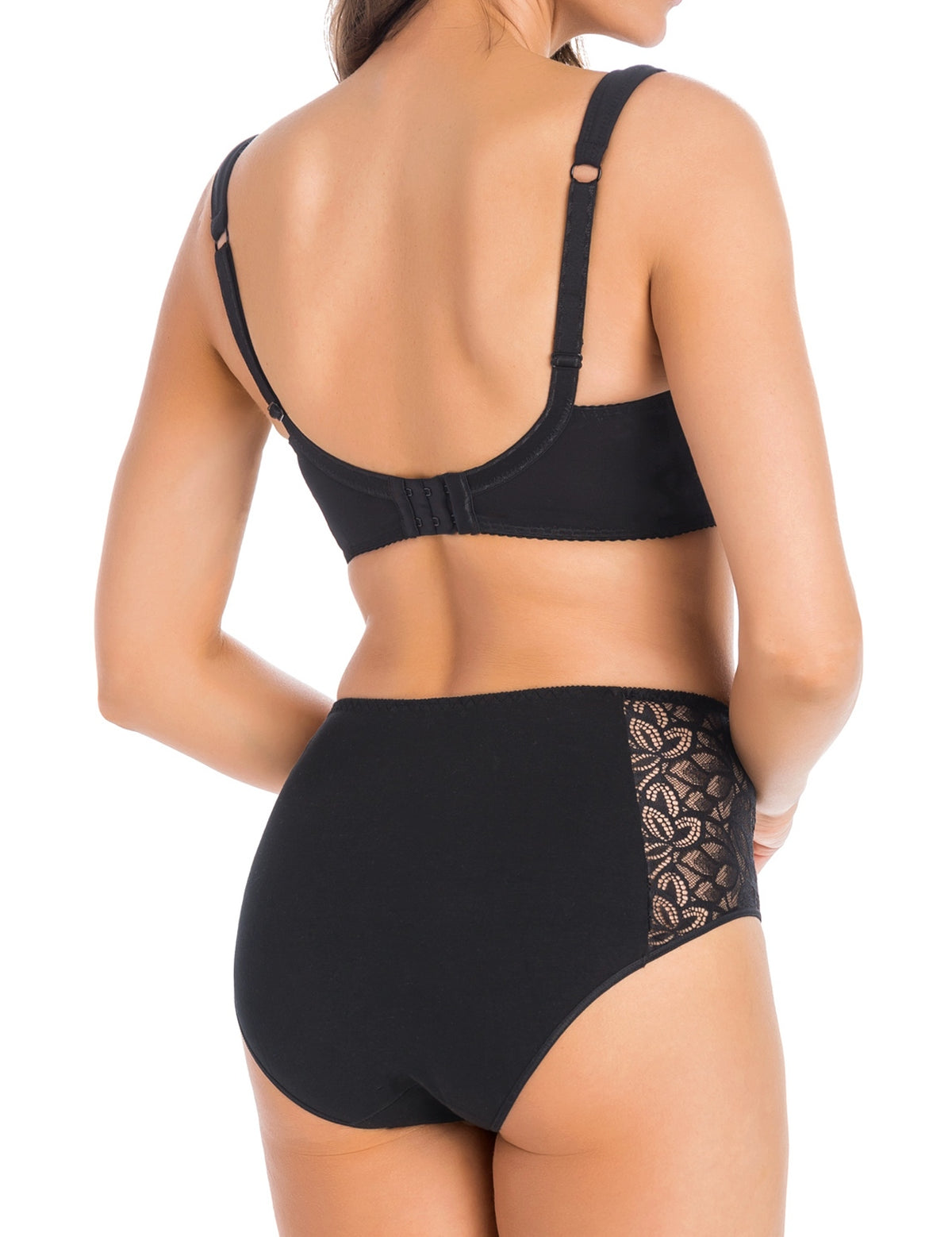 Eco exclusieve hoge slip / 1109 zwart/ wit/ beige
