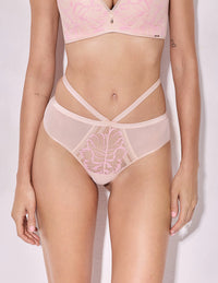 Glossy string / poederroze