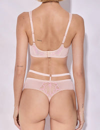 Glossy Iris soft bralette / poederroze