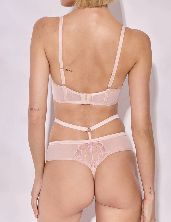 Glossy Iris super push-up bh / poederroze