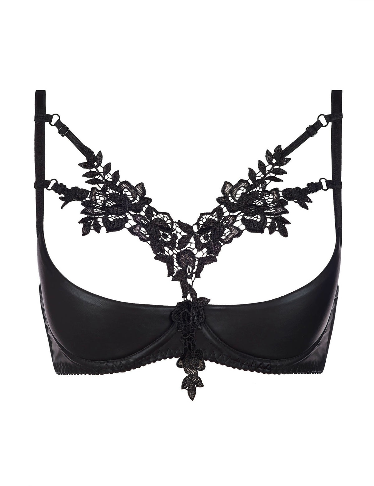 Juicy Bloom open bh V-12040 / zwart