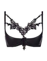 Juicy Bloom open bh V-12040 / zwart