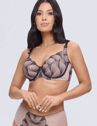 Manhattan soft bh K02 / zwart-beige