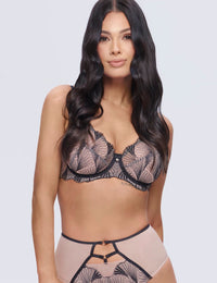 Manhattan soft bh K26 / zwart-beige