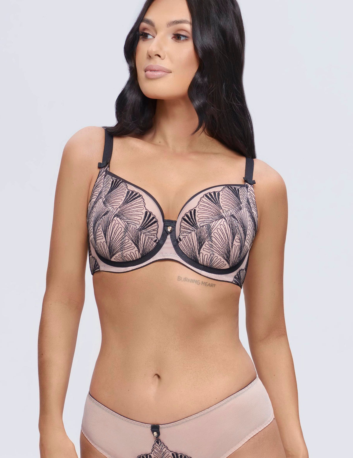 Manhattan semi-soft bh K37 / zwart-beige