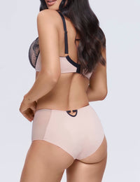 Manhattan maxi-slip / zwart-beige