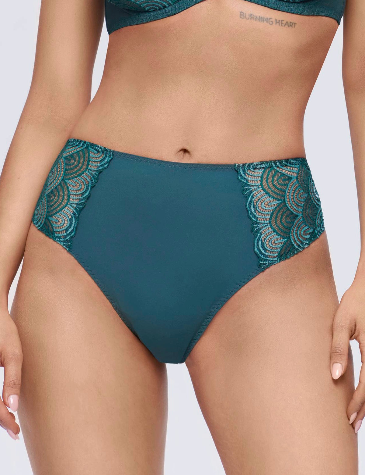Melania hoge string / groen