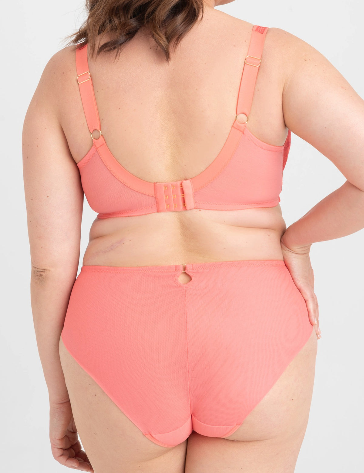 Perla hoge slip / B400 koraal