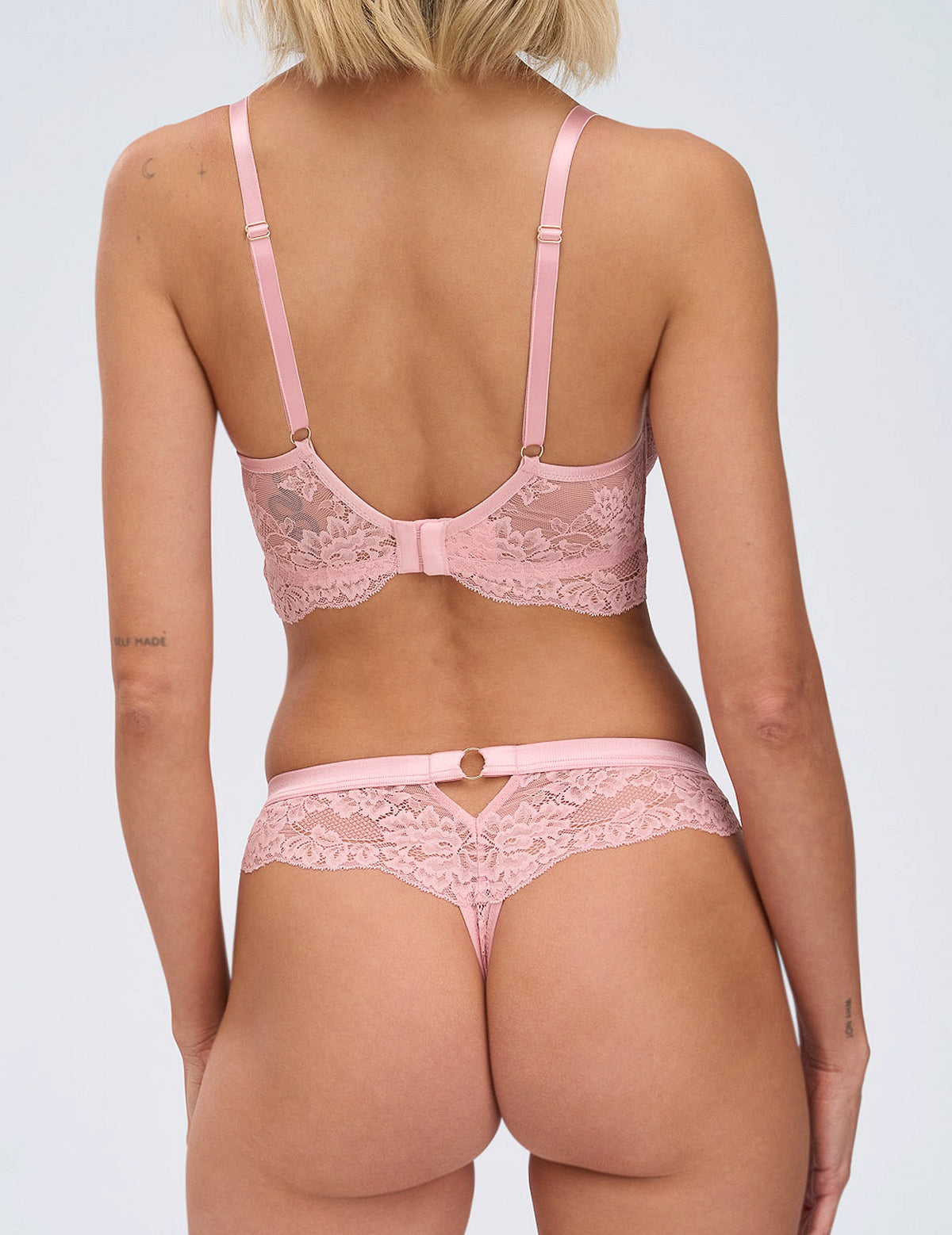 Powder Whisper soft longline bh / roze
