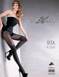 Rita 40 den panty / zwart
