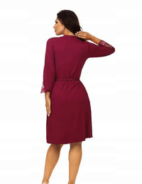 Tressy peignoir/ kimono / ecru / bordeaux
