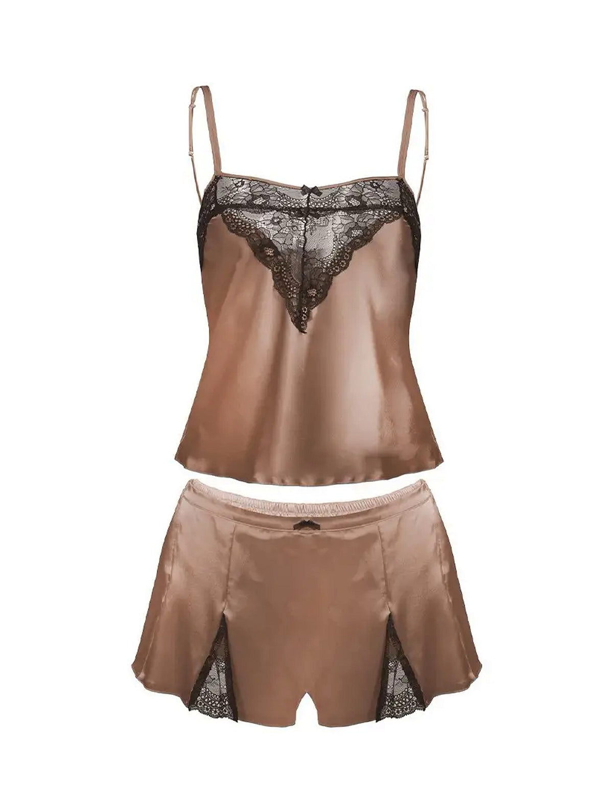 Zala 2 delig shortama/ wit/ rood/ zwart/ bordeaux/ paars/ blauw/ mocca