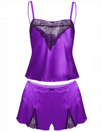 Zala 2 delig shortama/ wit/ rood/ zwart/ bordeaux/ paars/ blauw/ mocca