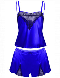 Zala 2 delig shortama/ wit/ rood/ zwart/ bordeaux/ paars/ blauw/ mocca